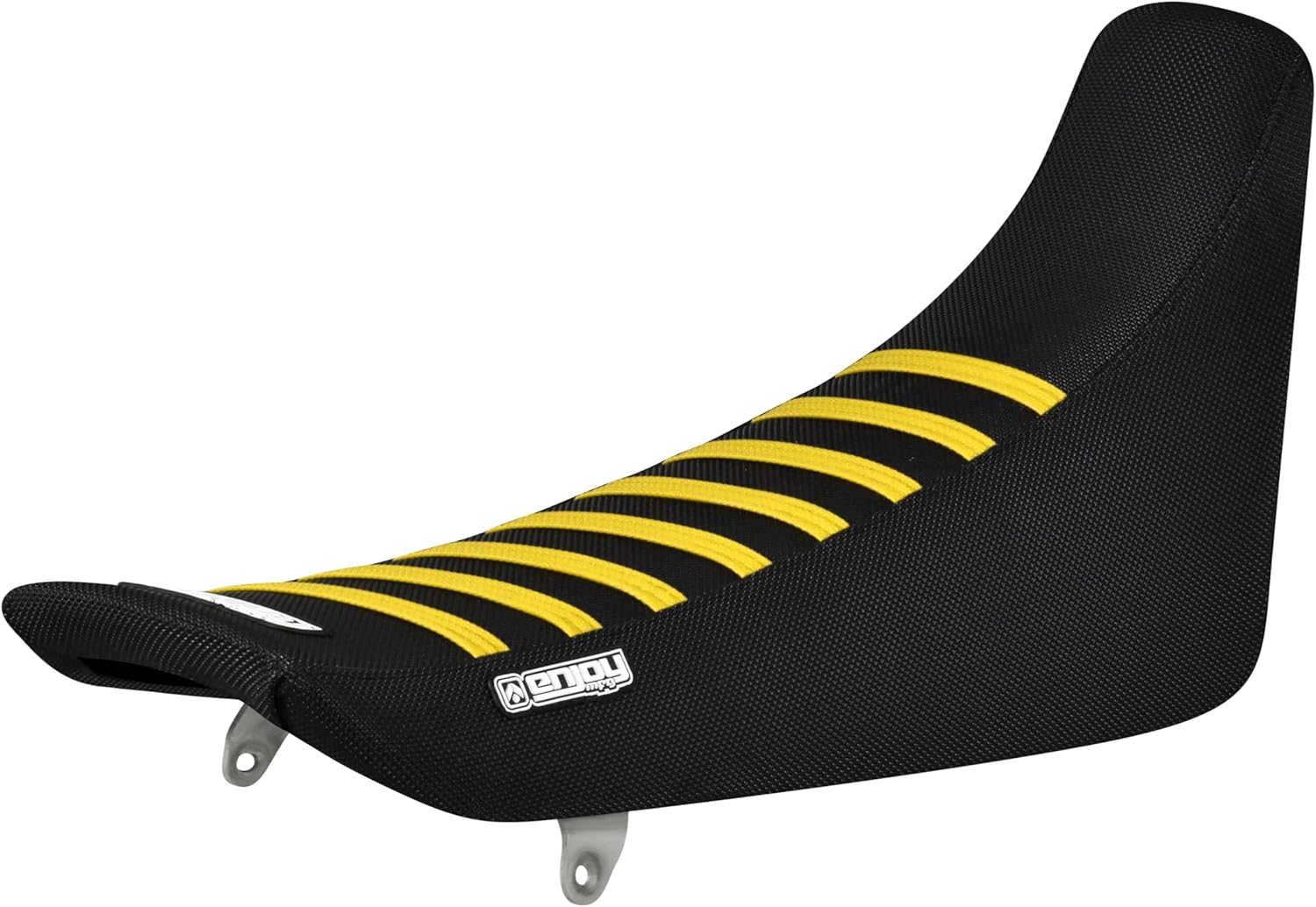 Enjoy Mfg Seat Cover - Compatible with Suzuki 2001-2018 DRZ250 DRZ 250 - #169 (All Black/Yellow Ribs)