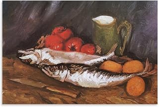 Vincent Van Goghh Work Title(Lemons And Tomatoes) beautiful Poster Home Decor Wall Art Hanging Picture Print Bedroom Decorative Paintings Room Aesthetic 08x12inch(20x30cm)