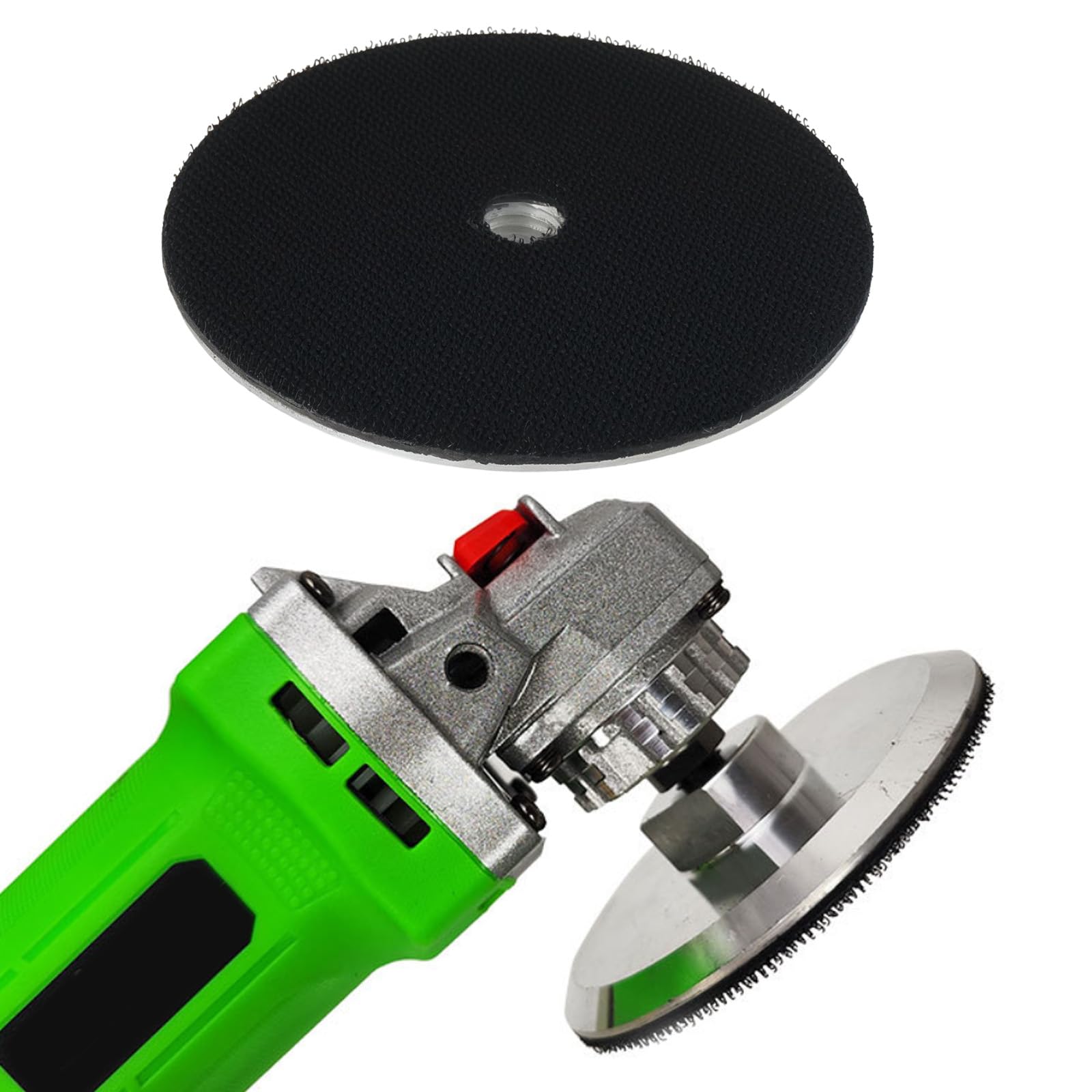 YINETTECH 1Pc 4 Inch Aluminum Backer Pad M14 Hook and Loop Back Pad Polishing Wheel Support Pad for Angle Grinder Stone Polishing 100mm Silver - Image 2