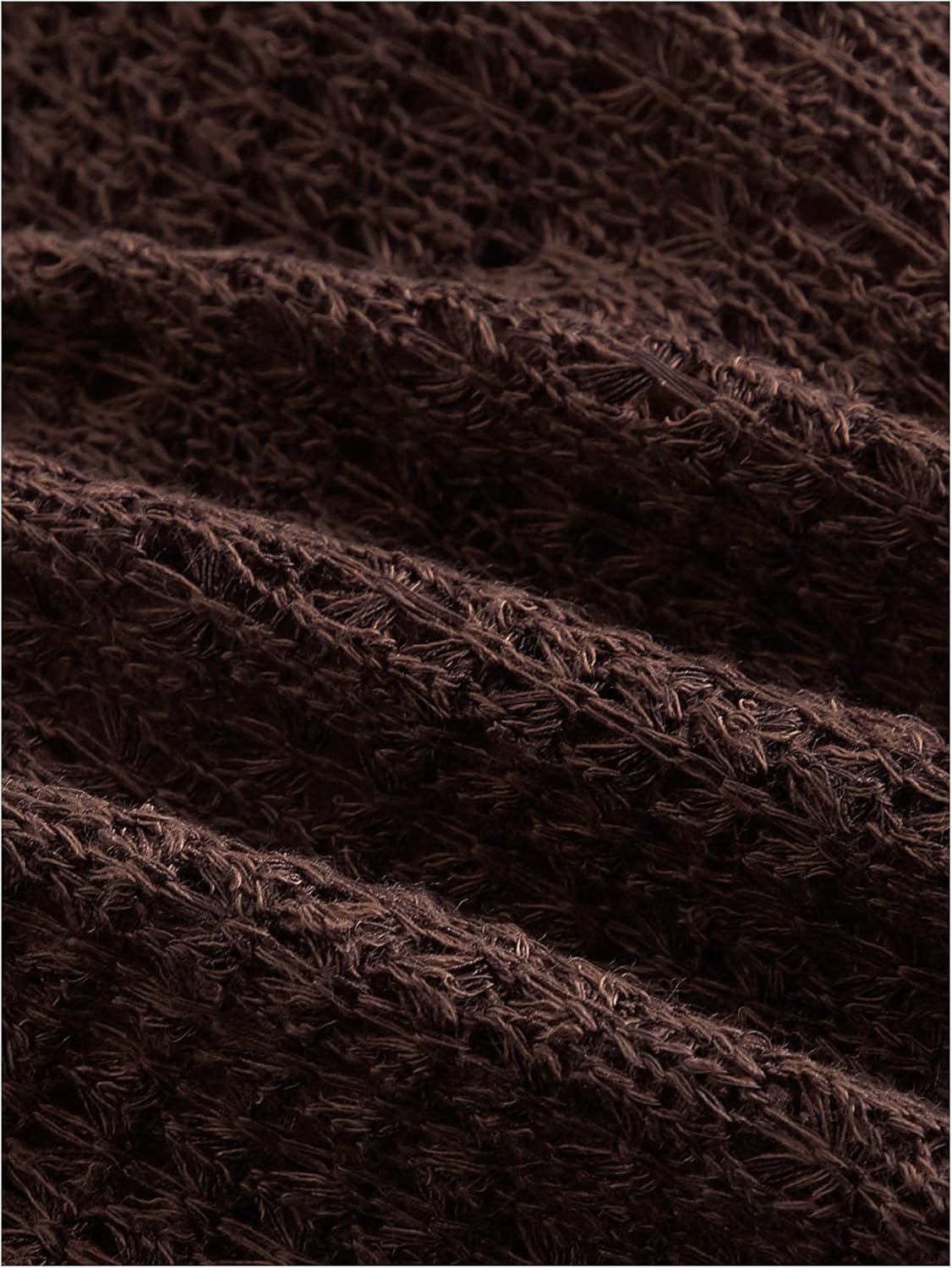 Milumia Women's Tie Front Crochet Cover Up V Neck Bell Long Sleeve Crop Cardigans - Image 4