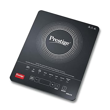 Prestige Iris 2.0 Induction Cooktop 2000 W with Pre-set Indian Menu Options (Black)
