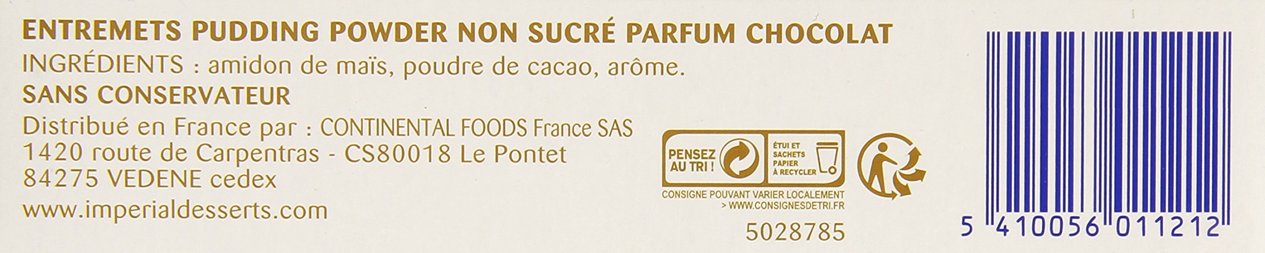 Imperial Préparation pour Pudding au Chocolat 4 Sachets de 35 g - Lot de 6