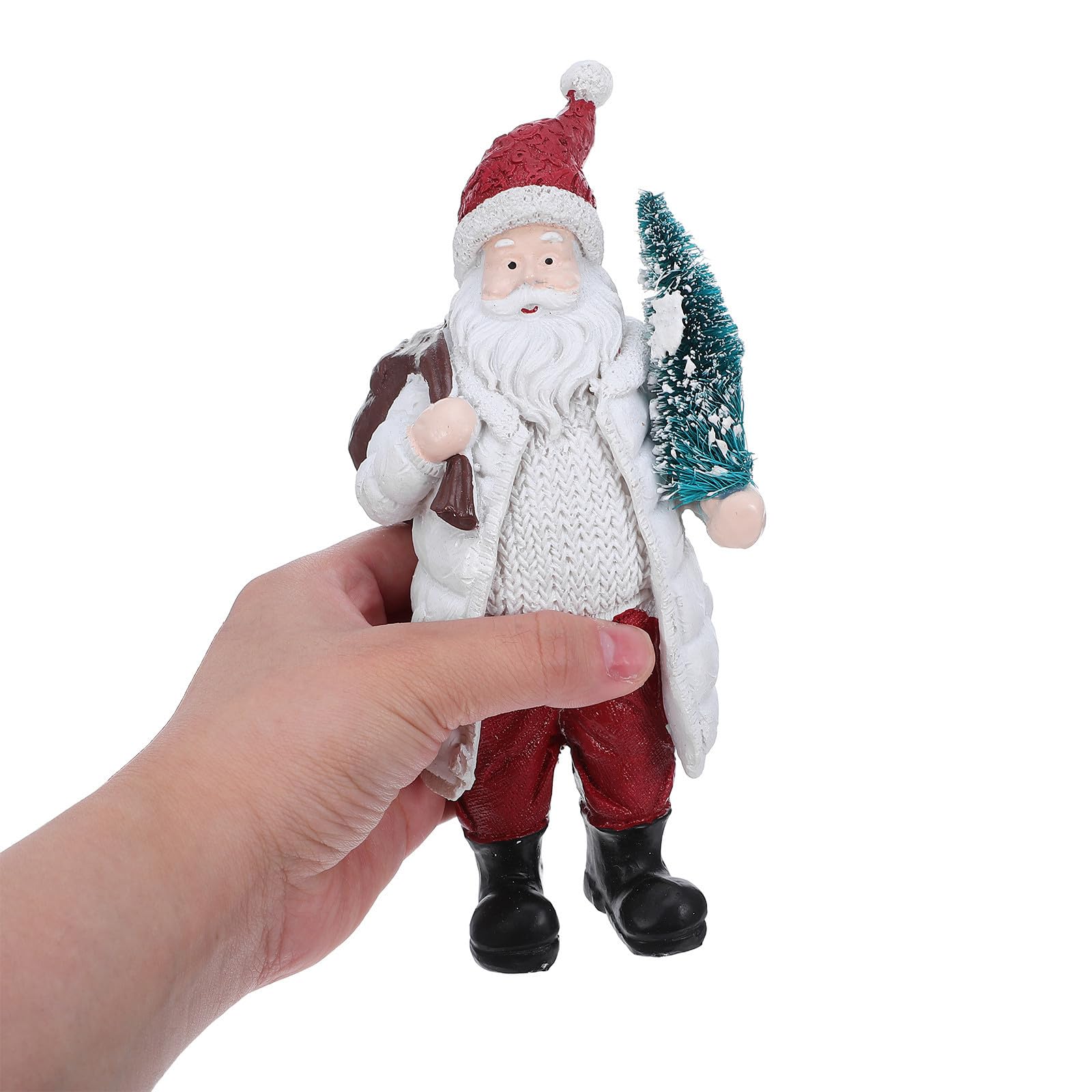 FRCOLOR 5 Piezas Figura de Papá Noel de Mesa 7,86 Pulgadas en Resina