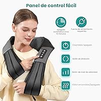 Vista 6 de Nekteck - Masajeador Shiatsu para el Cuello con Alivio del Dolor, Tejido Profundo con Calor, Almohada de Masaje de Amasamiento 3D, Masajeador