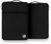 Gshield Capa Case para Notebook Aveludada com Alça e Bolso Externo com Zíper, Survivor Preta (13-13,3" Polegadas - 25x35 cm)