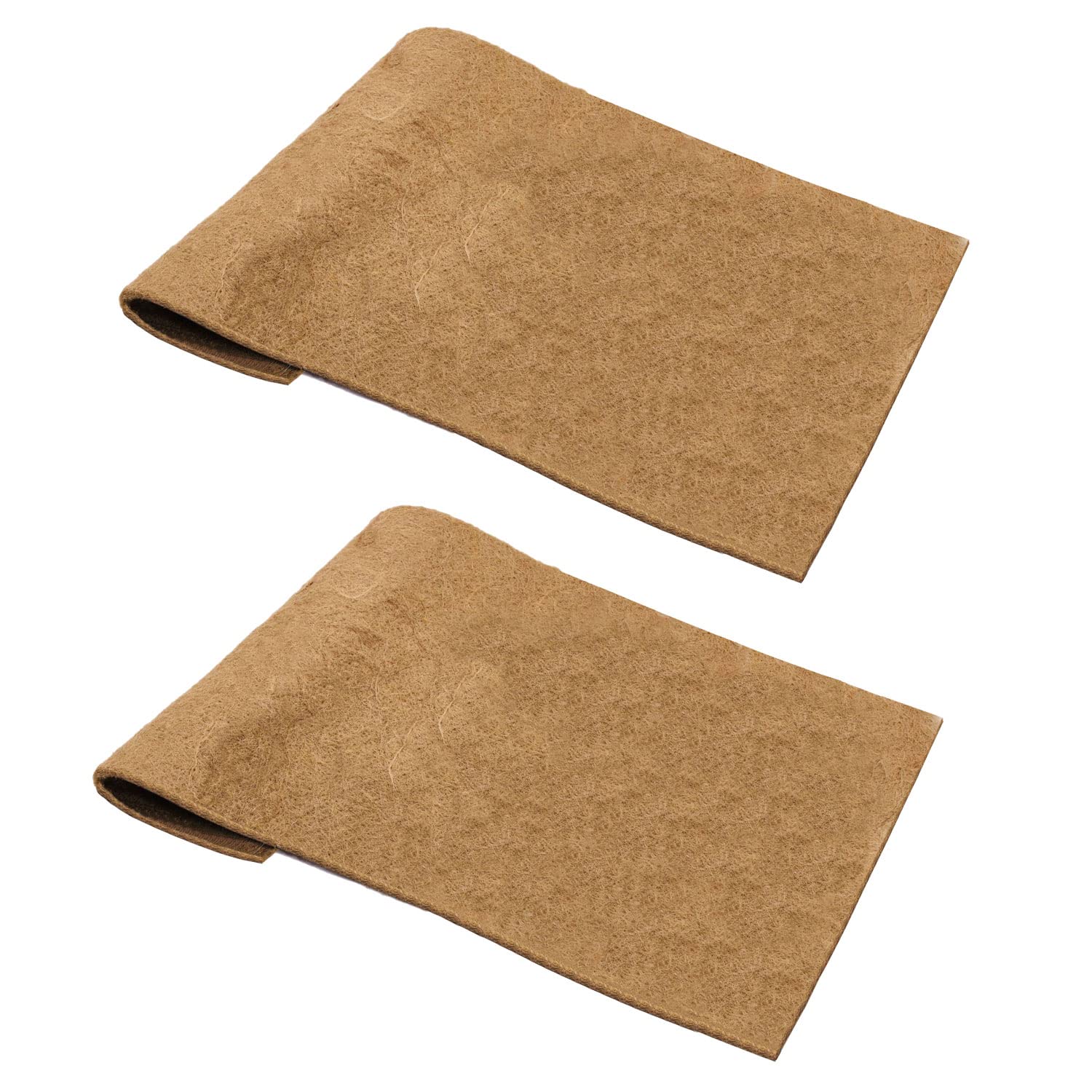 2Pcs Natural Jute Fiber Grow Mats, 40" X 20" Hydroponic Germination Grow Pads, Biodegradable Felt Pads for Plants Planter Window Box Flower Basket Pet Pad Liner