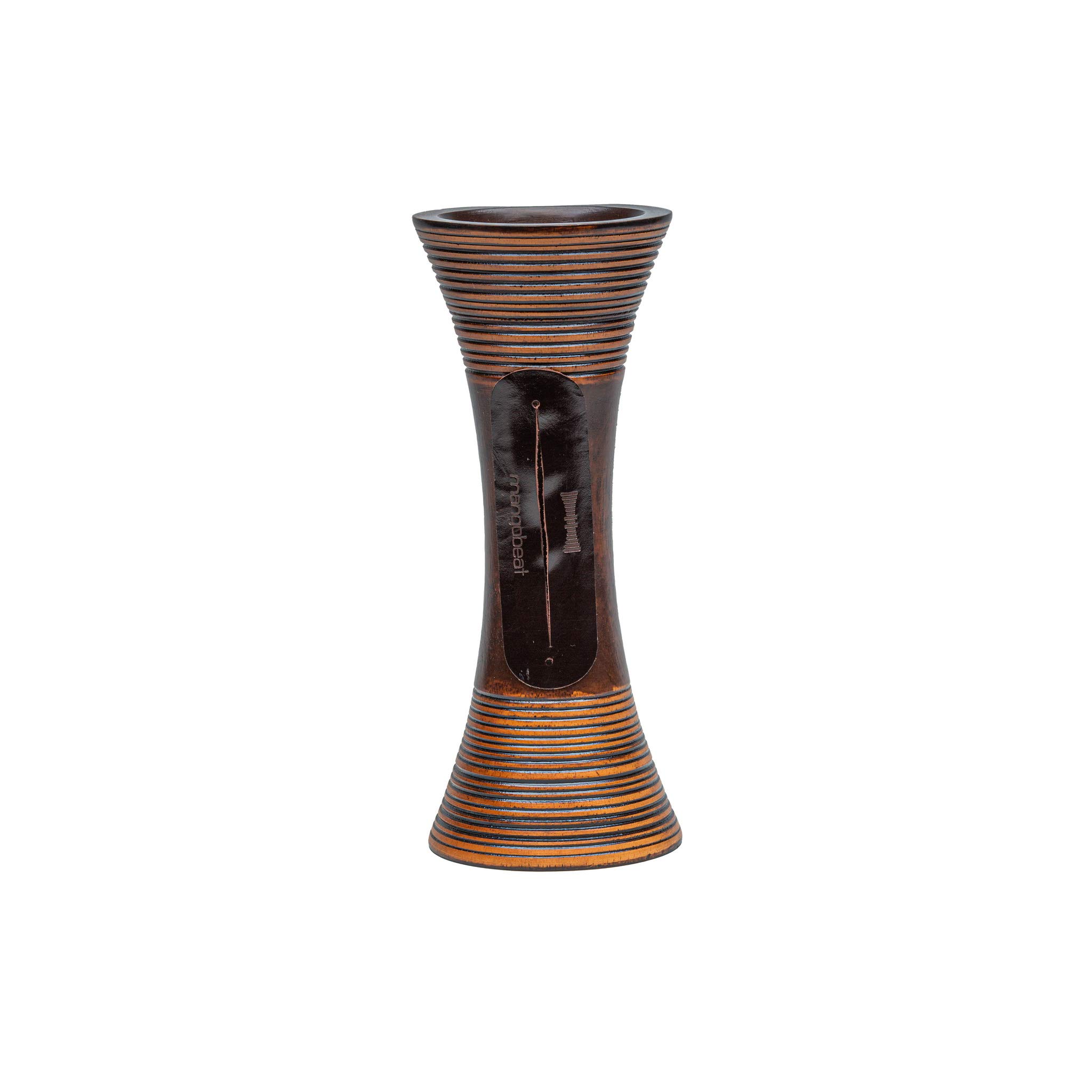 mangobeat® - Enceinte écologique et Universelle en Bois - Amplification de Tous Les Smartphones sans électricité - «Wengé strié» 25 cm