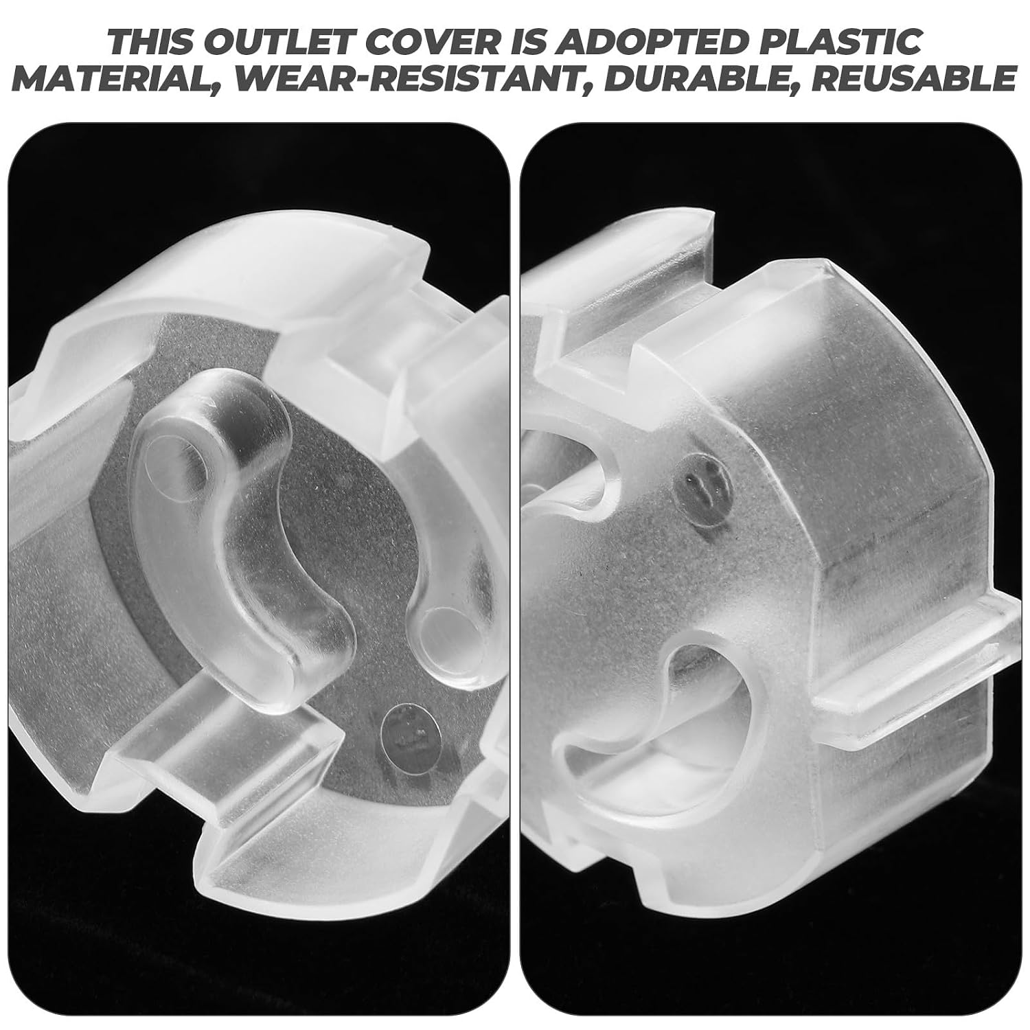 20pcs Childproof Outlet Covers Socket Protector Anti-Electric Shock Plastic Wall Socket Lid Safety Caps for Home Electrical Safety
