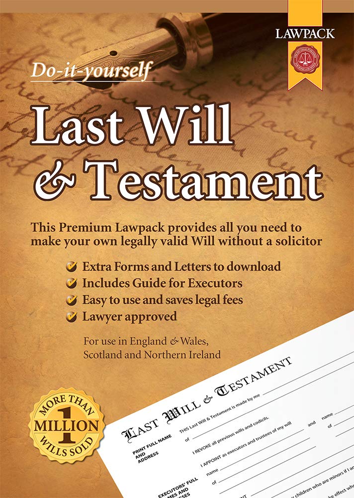 Lawpack Premium Last Will & Testament DIY Kit: All You Need to Make Your Own Legally Valid Will without a Solicitor Paperback – 3 Jan. 2024