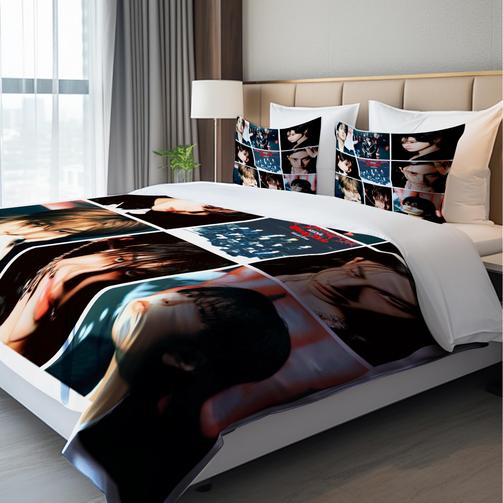 Set Lenzuolo Letto Singolo Strraykiid, Bed Sheets Strraykiid, Set Lenzuola Letto Singolo, Biancheria Da Letto 135x200 Cm, Contiene Federa 50 * 75 Cm, Piacevole e Morbida, Per fan Copripiumino