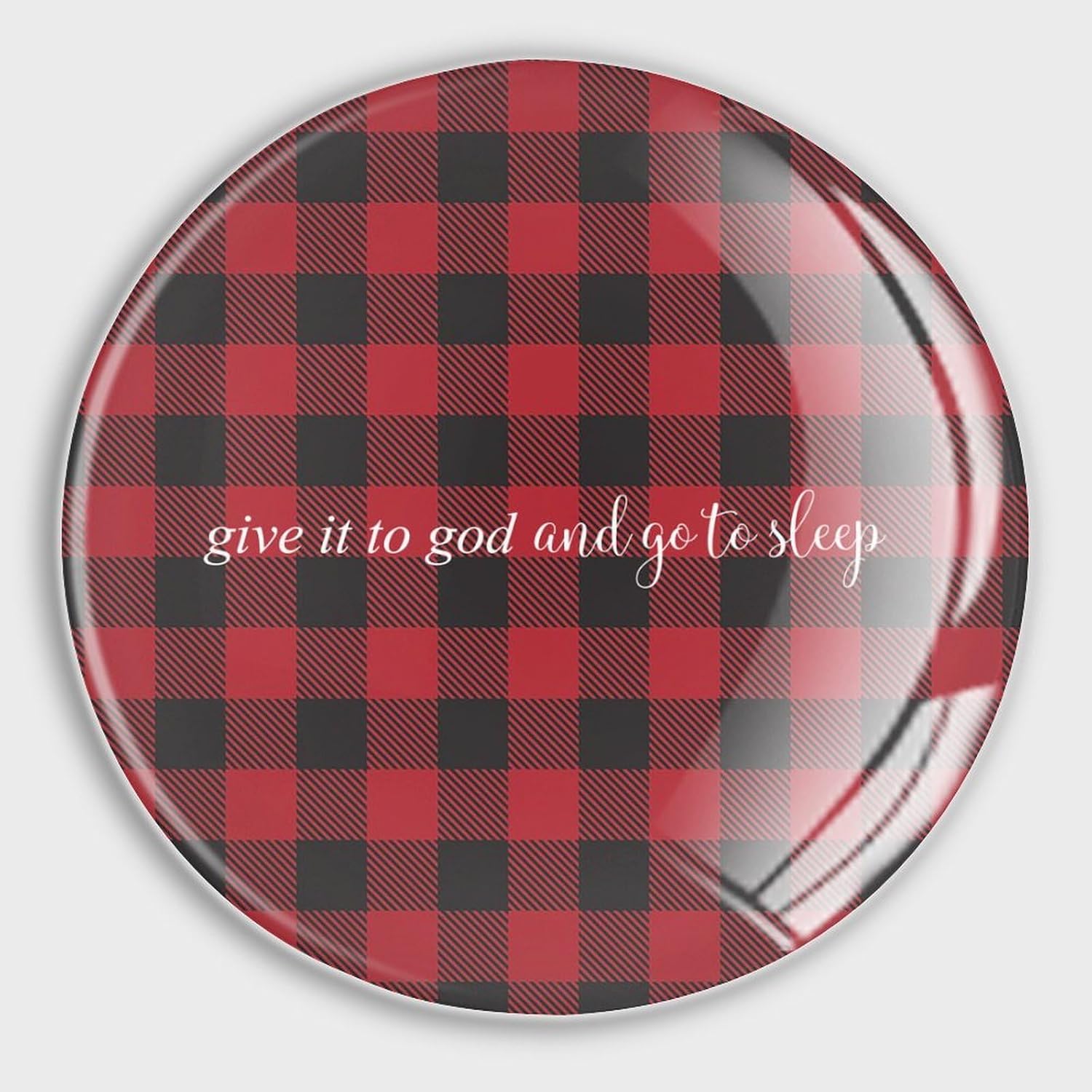Give It to God and Go to Sleep Magnets Refrigerator Cute Magnets Positive Quotes Glass Magnet Fridge Decoration for Kitchen Locker Office Whiteboard