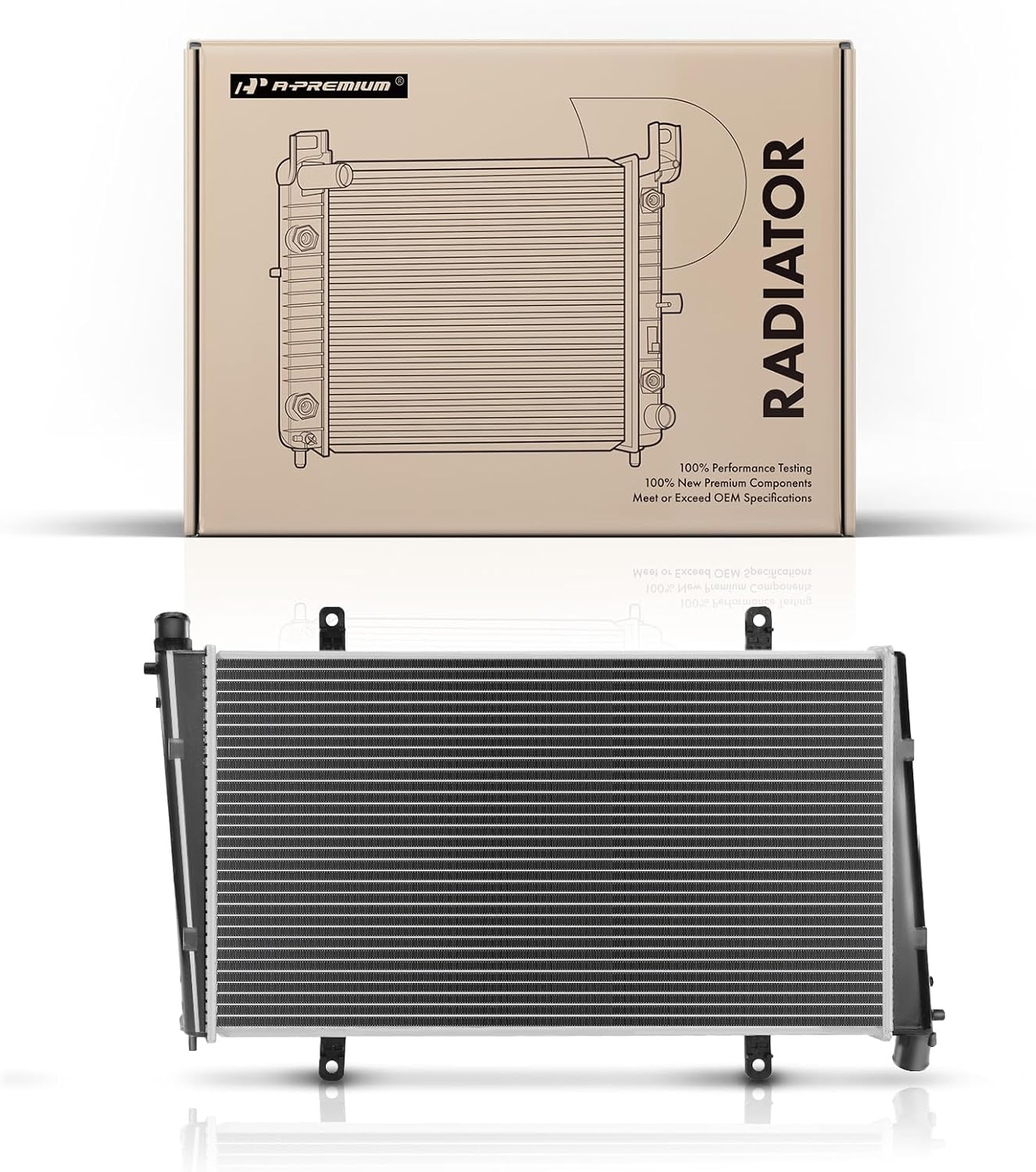 A-Premium Engine Coolant Radiator Compatible with Volvo S40 2000-2004, V40 2000-2004, L4 1.9L, Replace# 86032448, 88602116