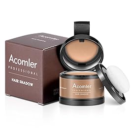 Acomler Root Cover Up Powder for Thinning Hair and Hairline Shadows - Light Brown for Hair Coverage, Eyebrows, Beard Line, and Bald Spots