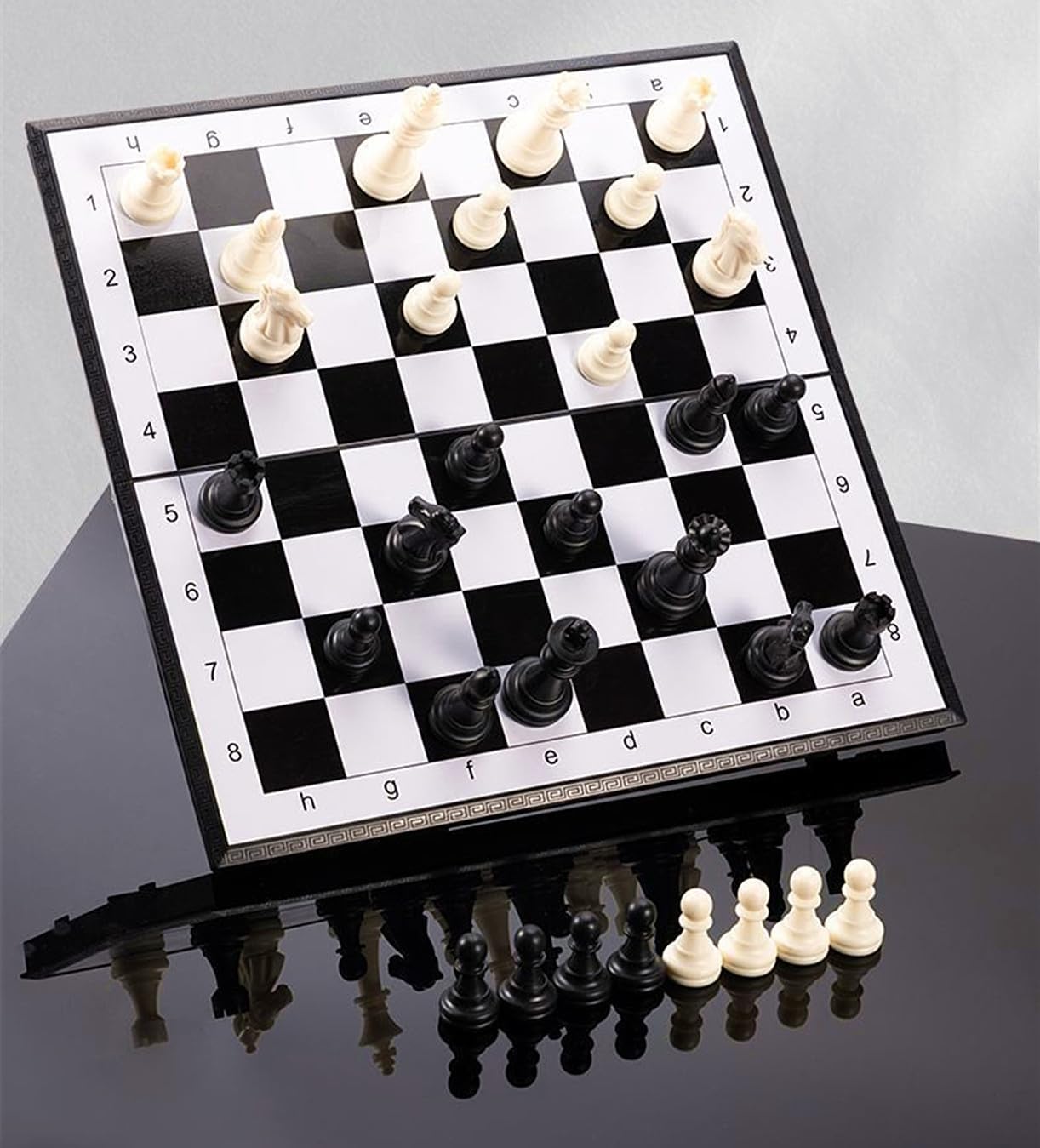 Magnetic Travel Chess Set 8inX8in with Portable Folding Chess Board for Family and Adults (zz1)