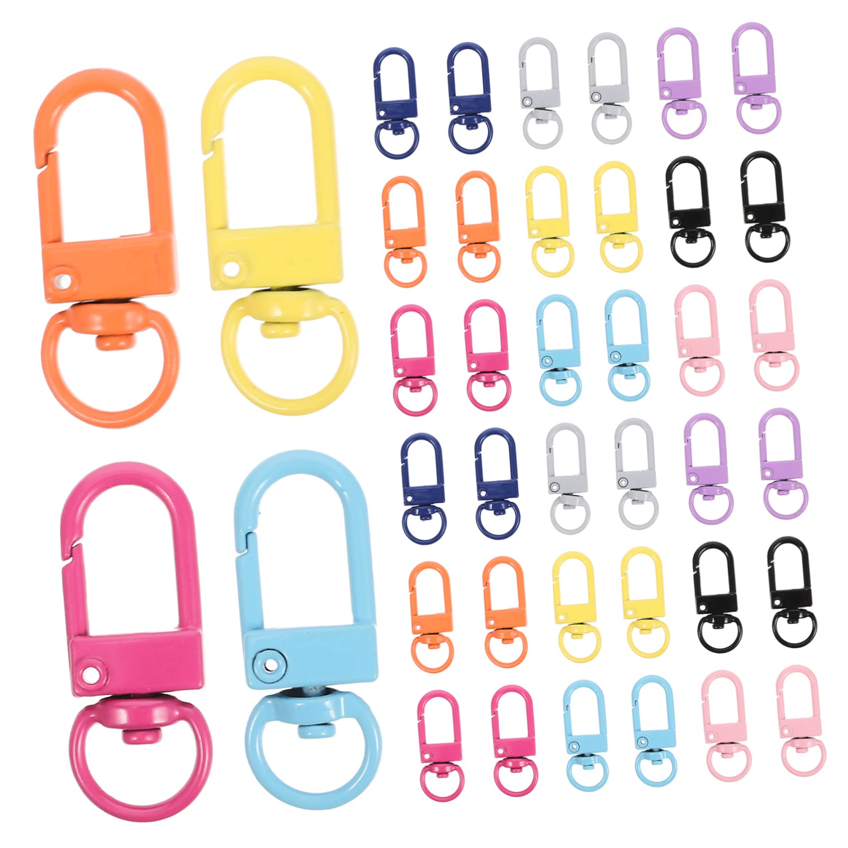 Tofficu 3 Juegos Hebilla De 8 Caracteres Portstiles Keyring Mosquetones De Cordón Con Llaveros Anillo De Etiqueta De Perro Suministros Para Bolsas Mosquetones Metálicos Aleación 50 Uds * 3