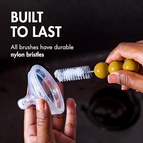 Miniatura 5 de Boon Cepillos Mod para biberones Incluye cepillo limpiador de botellas, cepillo limpiador de pajilla, cepillo para pezones y cepillo de detalles