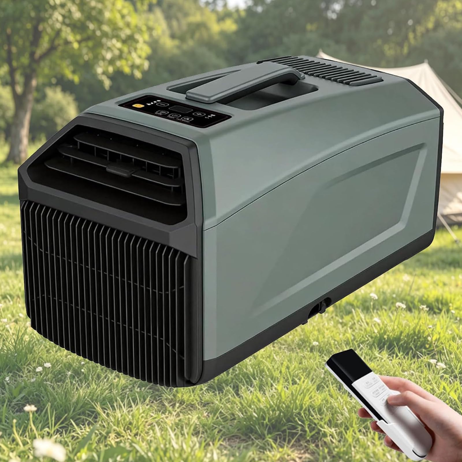 ZenSeFarin Portable Tent Air Conditioner,Cooling Camping AC Unit with Timer,Quiet Portable Air Conditioners,Cools up to 86 sq ft for Tents,Truck,RV Outdoor and Home Use 1500W-DarkGreen