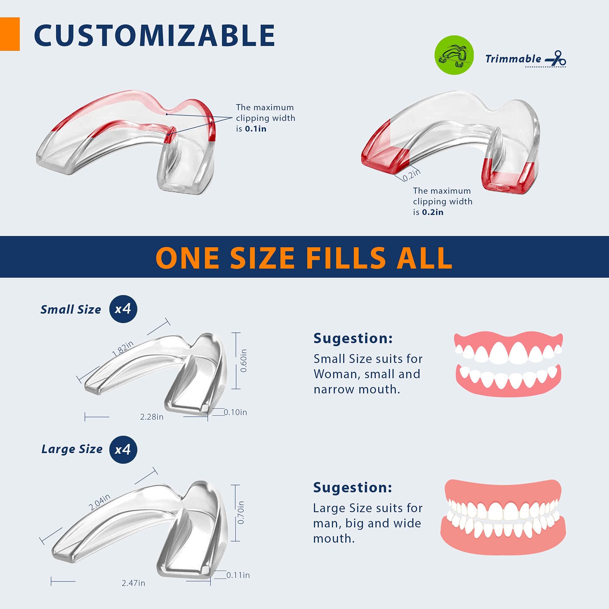 Neomen Mouth Guard Professional Mouth Guard for Clenching Teeth at
