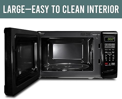 Miniatura 4 de Farberware Microondas para encimera de 900 vatios, 0.9 pies cúbicos - Horno microondas con iluminación LED y bloqueo para niños, perfecto para