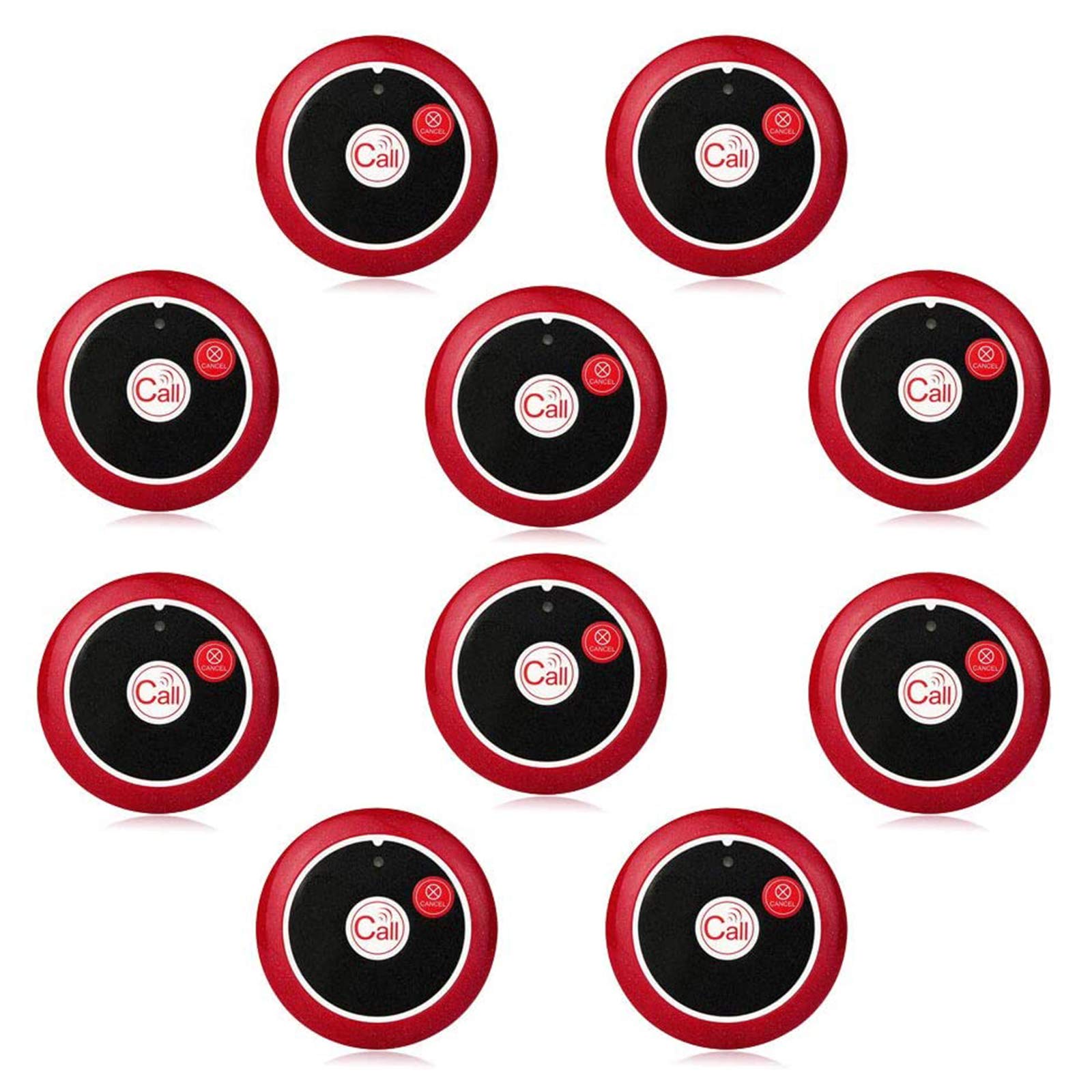 Retekess TD008 Pager System Button Transmitter, Two-Key Call Pager for Restaurant Hotel Hospital (10 Call Button)