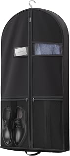 Lazebox 43" Travel Garment Bag with Accessories Pockets, Lightweight Foldable Suit Protector