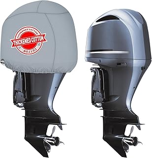 Outboard Motor Cover for Yamaha 4.2L F225 / F250 / F300 4.2L V6,Outboard Motor Cover,600D Oxford with Cotton Lining Boat Motor Cover Waterproof & Heavy Duty, Fade-Resistant Boat Engine Cover