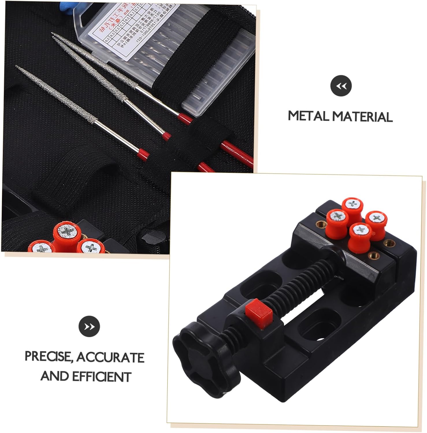 Outanaya Chuck Head Pin Vise Hand Drill Set for Models Diy Hand Drill Pin Vise Set