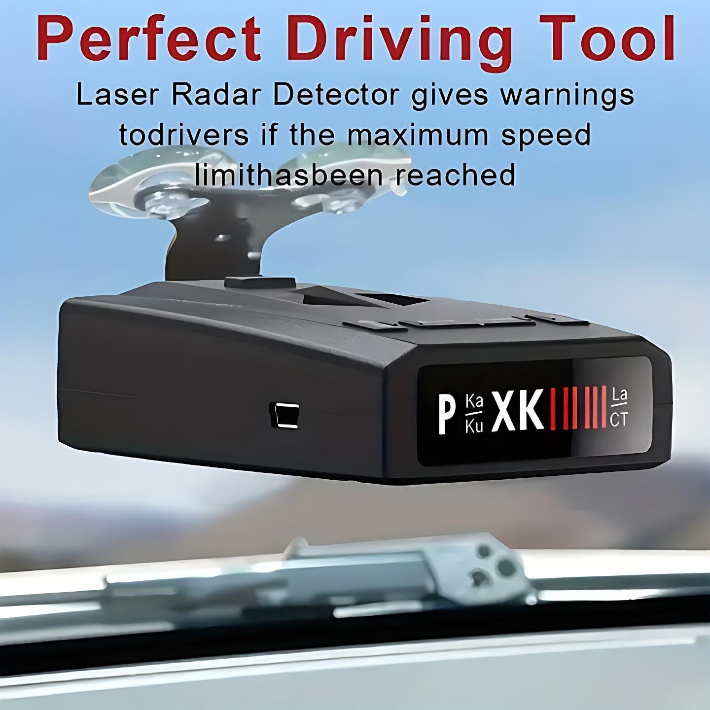 RAD1000 Police Laser/Radar Detector for Cars with Led Display,X/K/Ka/KU/ST/CT Band & Laser Detection,Long Range Detection,Mute Memory, City & Highway Modes,VG-2 Immune,Ideal Gifts