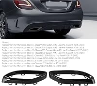 Akozon Fekete Fényes Kipufogóvég Takaró Mercedes A B C E GLC CLS Osztályhoz W177 W247 W205 W213 X253 C257 Kompatibilis Autó Tuning Kiegészít 2