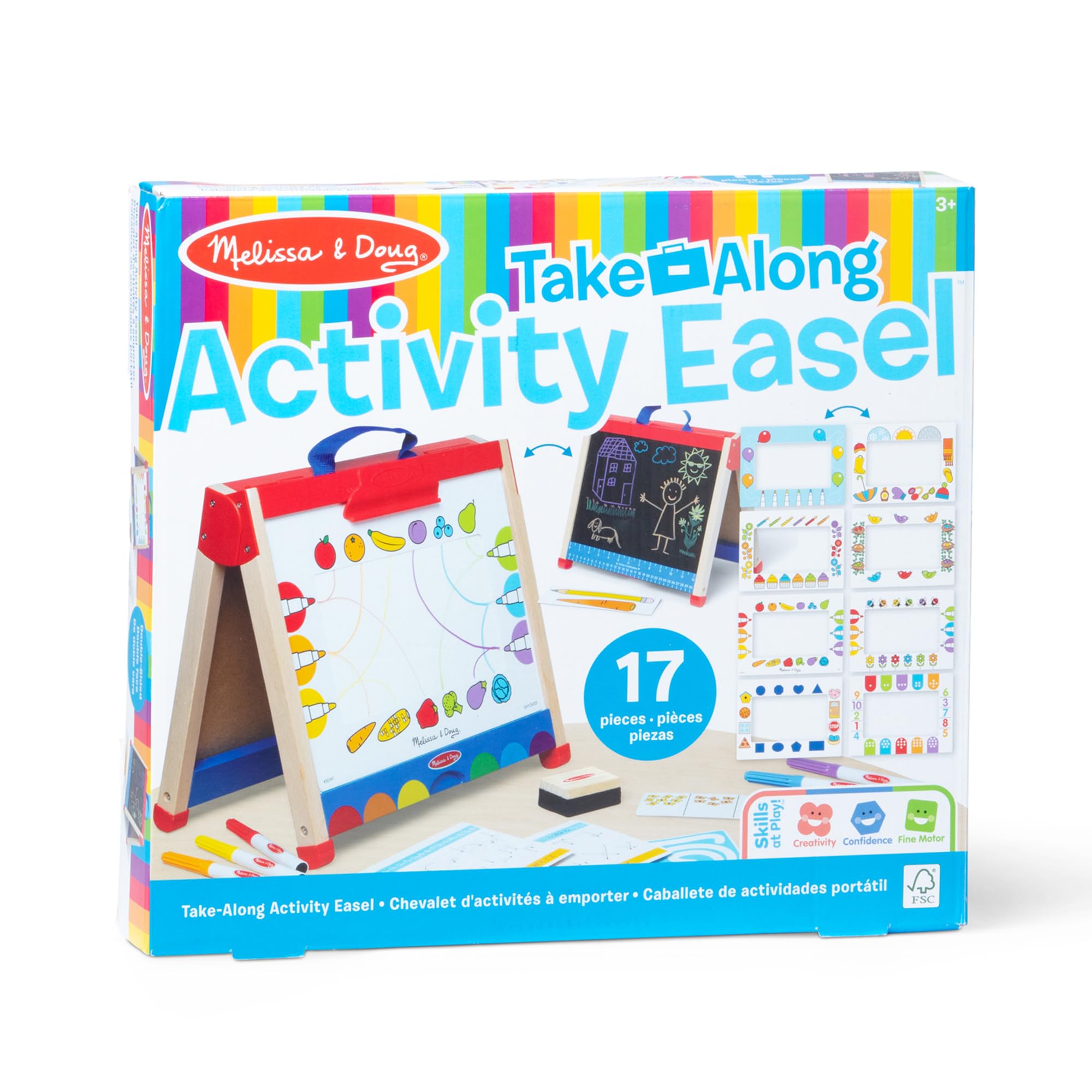 Amazon.com: Melissa & Doug Take-Along Activity Easel, Double-Sided