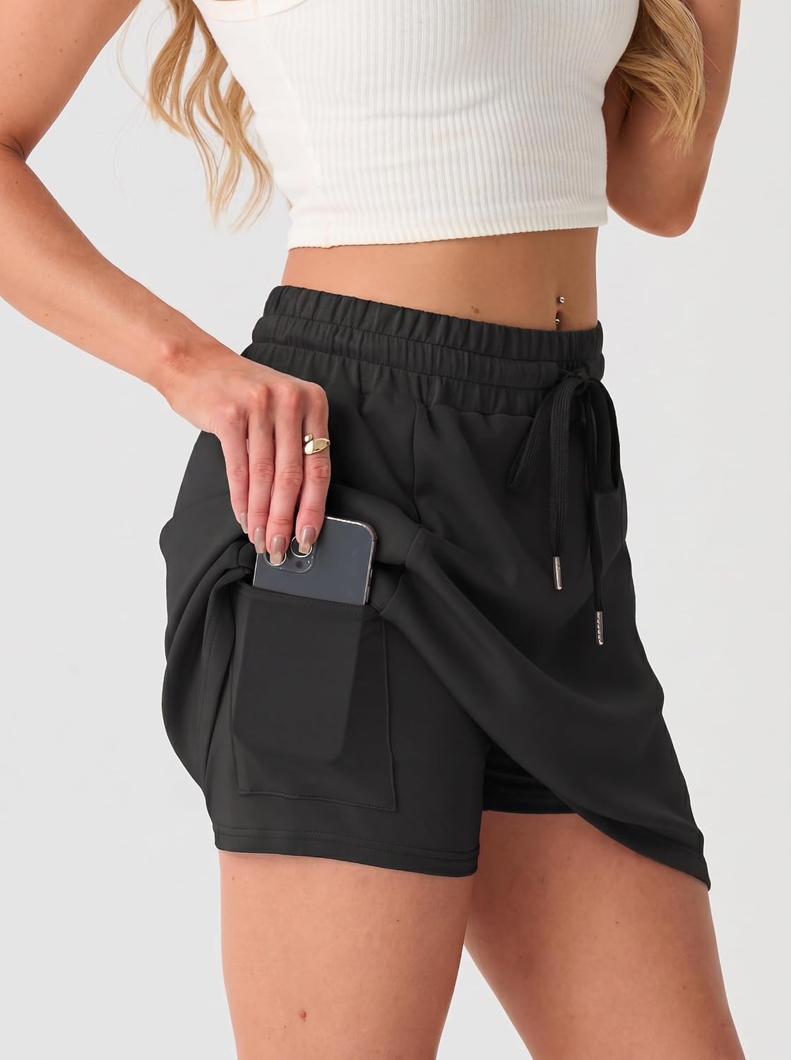 GRECERELLE 2026 Active Skirt for Women with 4 Side Pockets Casual Athletic Tennis Golf Skorts with Shorts