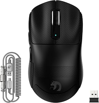 MAMBASNAKE M3 Ultralight 39g Tri Mode 40K DPI Wireless Gaming Mouse-Black