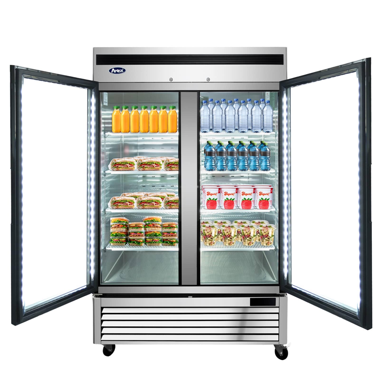 Amazon.com: Atosa MCF8707 Merchandiser, (2) Glass Door Display