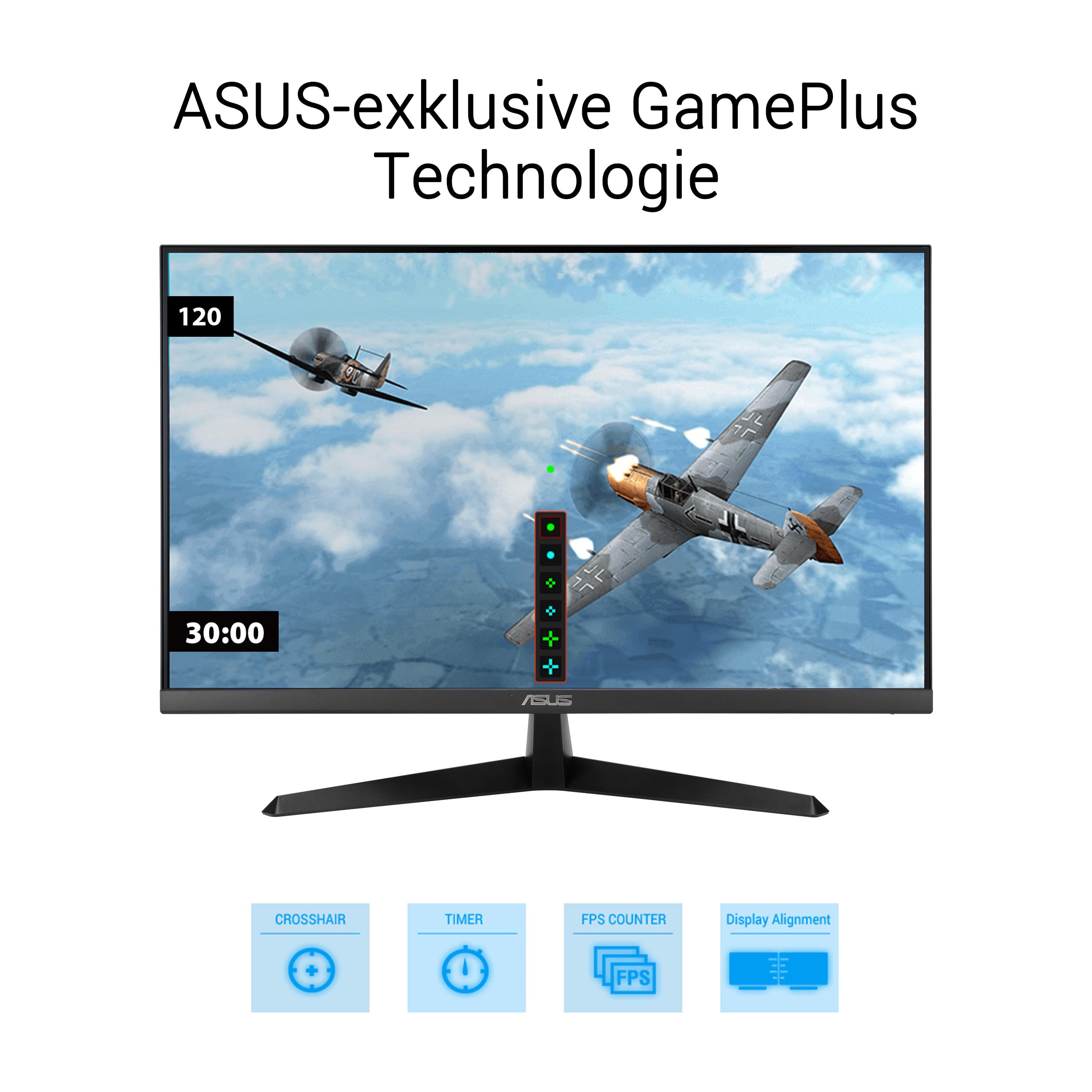 ASUS VY279HGR 27 Zoll Full HD Monitor 120 Hz 1ms MPRT AdaptiveSync IPS Panel Vesa 100x100 16:9 1920x1080 HDMI D-Sub