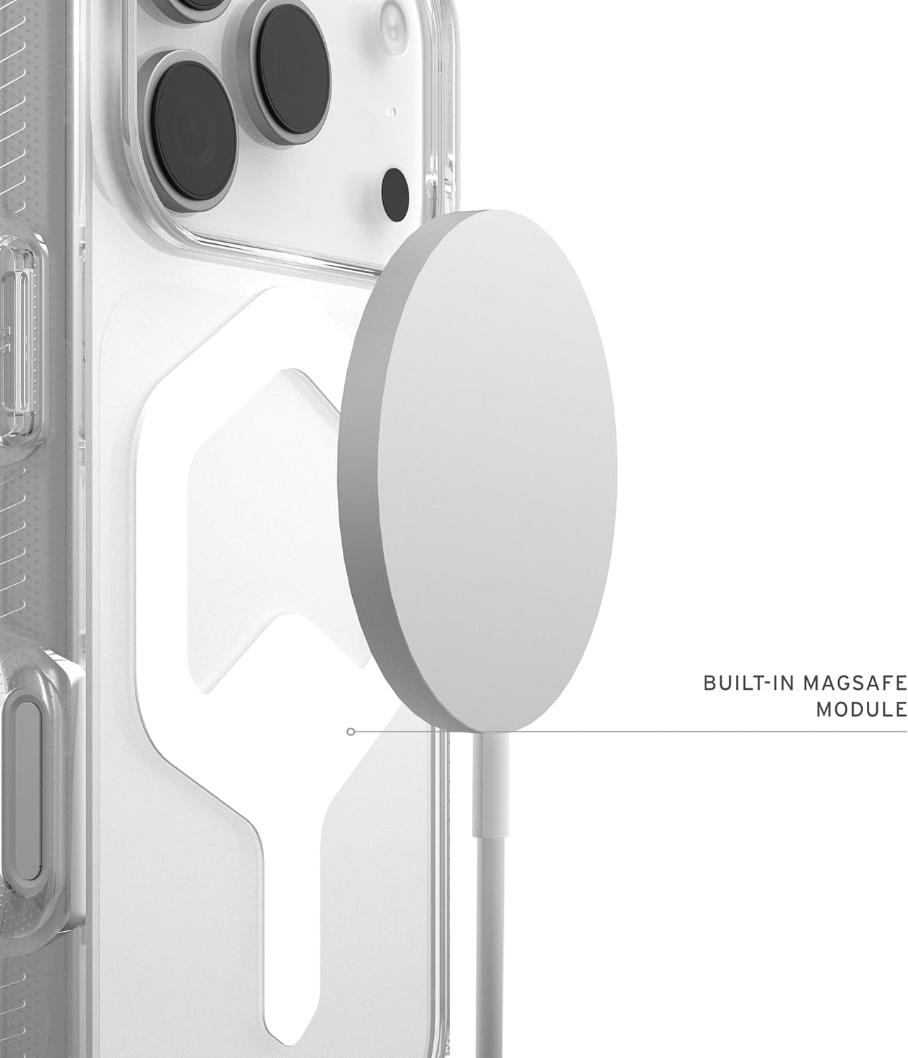 URBAN ARMOR GEAR UAG Designed for iPhone 17 Pro Case Plyo - Compatible with MagSafe Transparent Military Grade Protective Cover, Ice/White