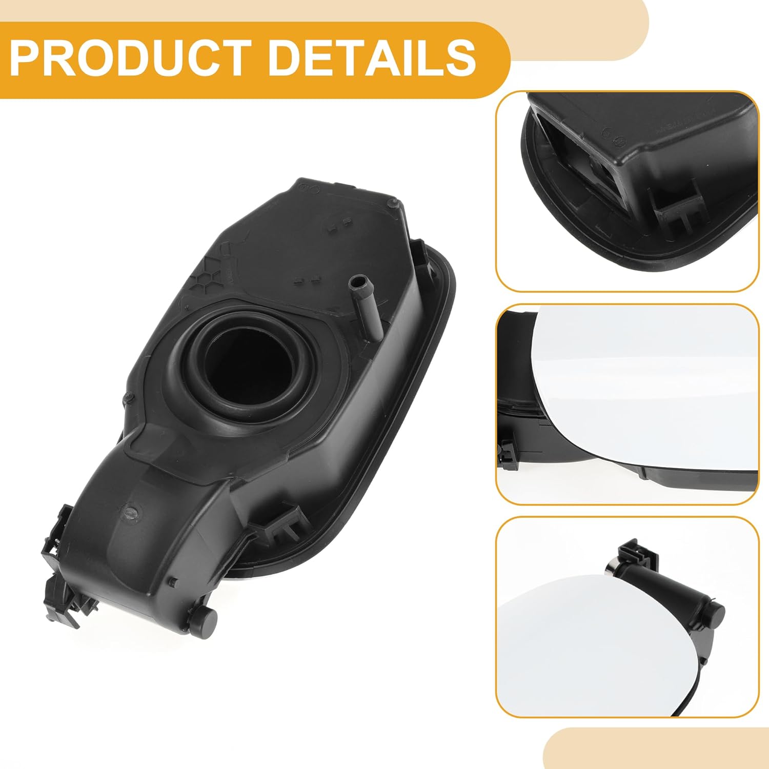 Fuel Tank Door Cap for Mercedes-benz W205 2014-2021 Fuel Filler Flap Cover Bolt Type No.2057570106 White ABS Fuel Filler Door Gas Cap