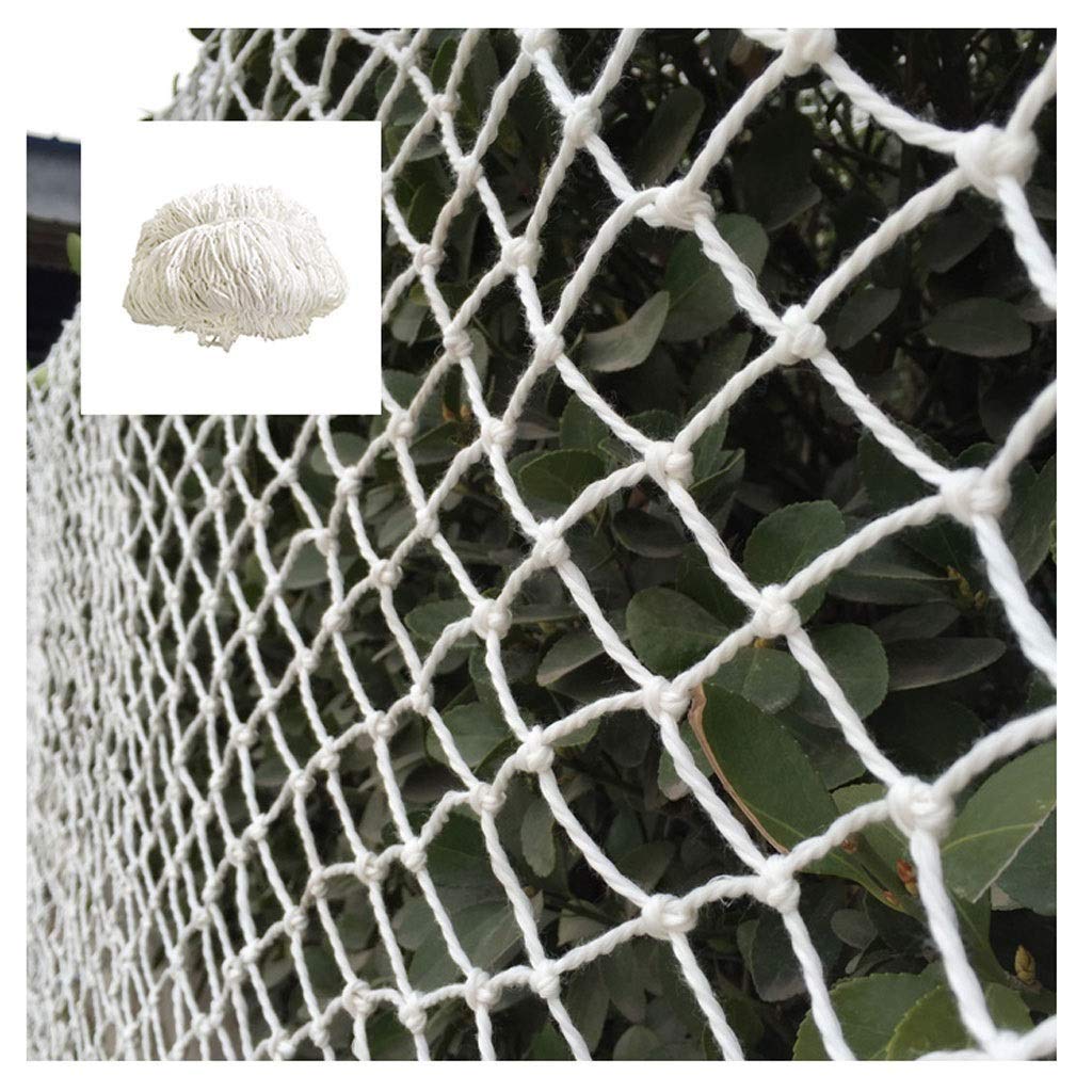 Filet de protection blanc en corde de sécurité pour garde-corps escalier et benne