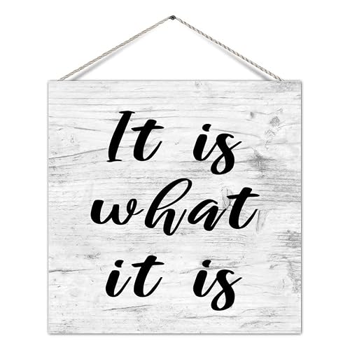 Classical Rustic Wooden Sign Plaque It's What It is Wood