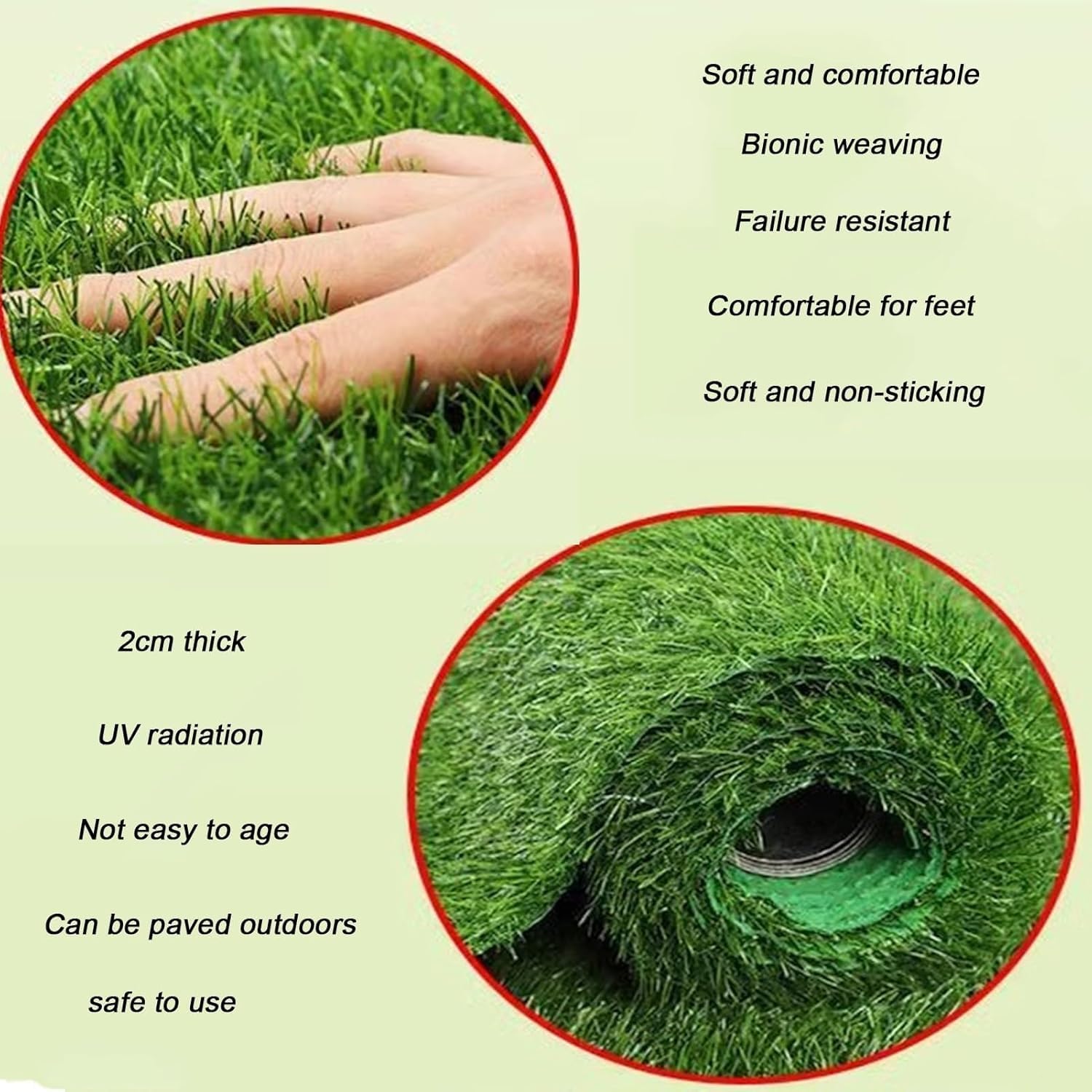 Tappeto erbato Sintetico Tappeto in Erba Artificiale ad Alta densità, Tappeto erboso Artificiale Giallo, Tappetino da Giardino for Esterni Spesso 1,18 Pollici per l'outdoor(50x200cm)