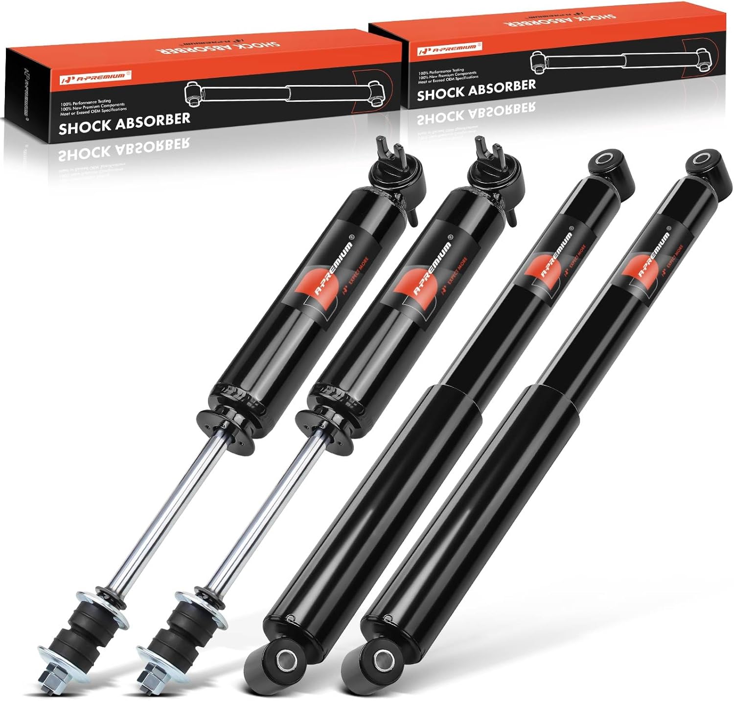 A-Premium Set of 4 Front and Rear Strut Shock Absorber [344081, 344082] Compatible with Chevrolet Astro 1985-2005 & GMC Safari 1985-2005