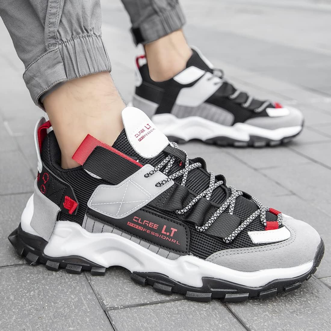 GSIGUL Mens Fashion Sneakers Men's Running Shoes Sports Athletic Lightweight Tennis Walking Casual Shoes