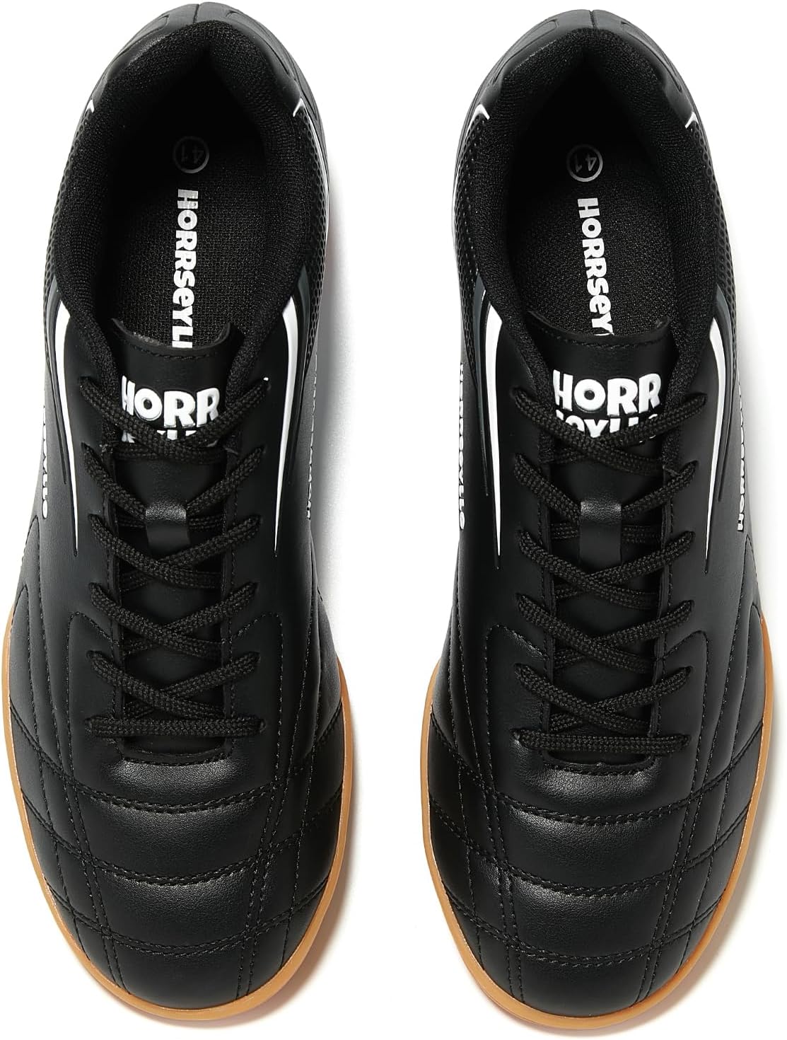 HORRSEYLLO Men's Indoor Soccer Shoes for Futsal Activities Women's Flat Outsole Trainer Rubber Shoes Athletic Training Sneaker - Image 7