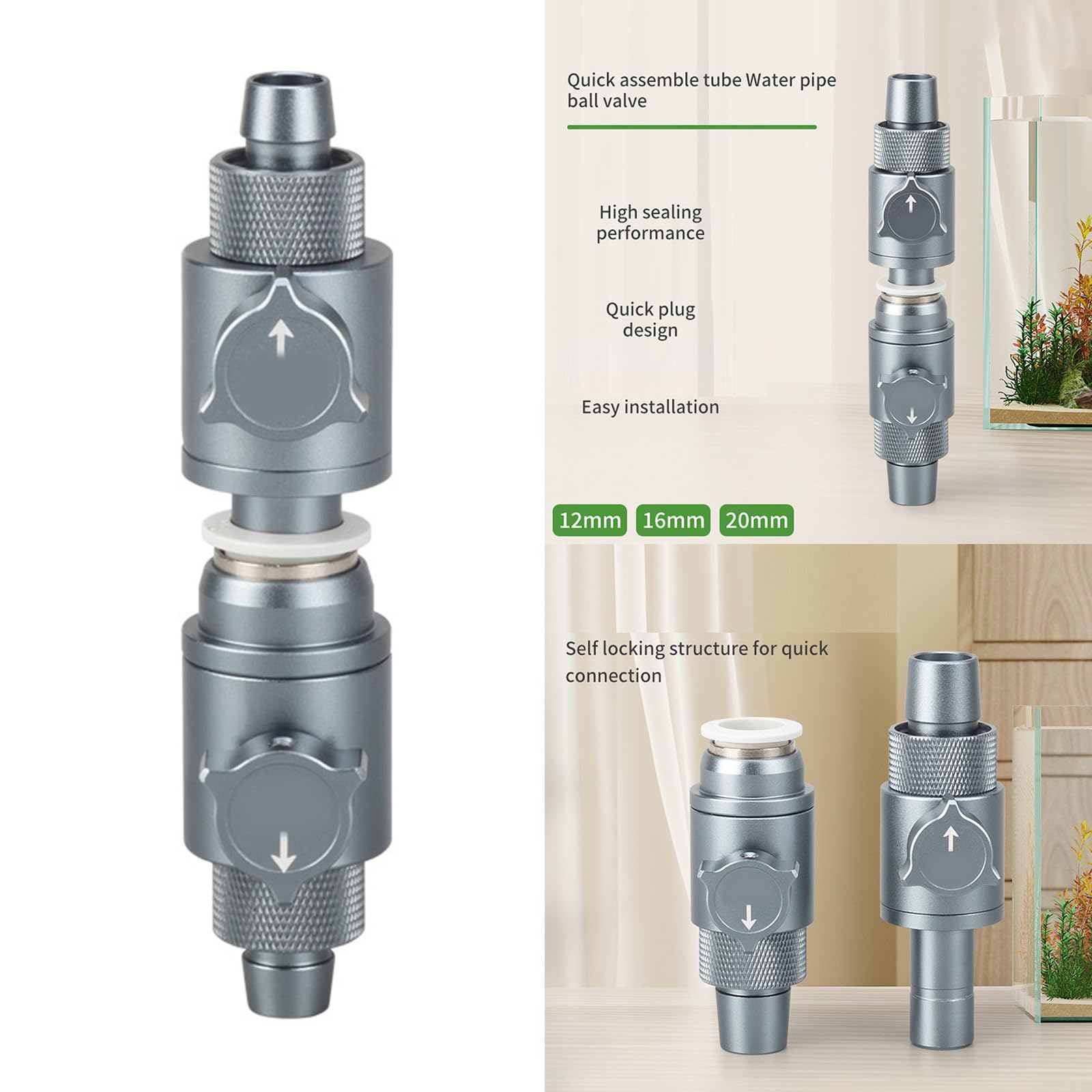 PANGBOER Valvole Ritegno per Pompe D Acquari Tubi Unidirezionali Non Ritorno Acquari Pesci Pompe Ossigeno Accessori Uscita Acqua Acquario