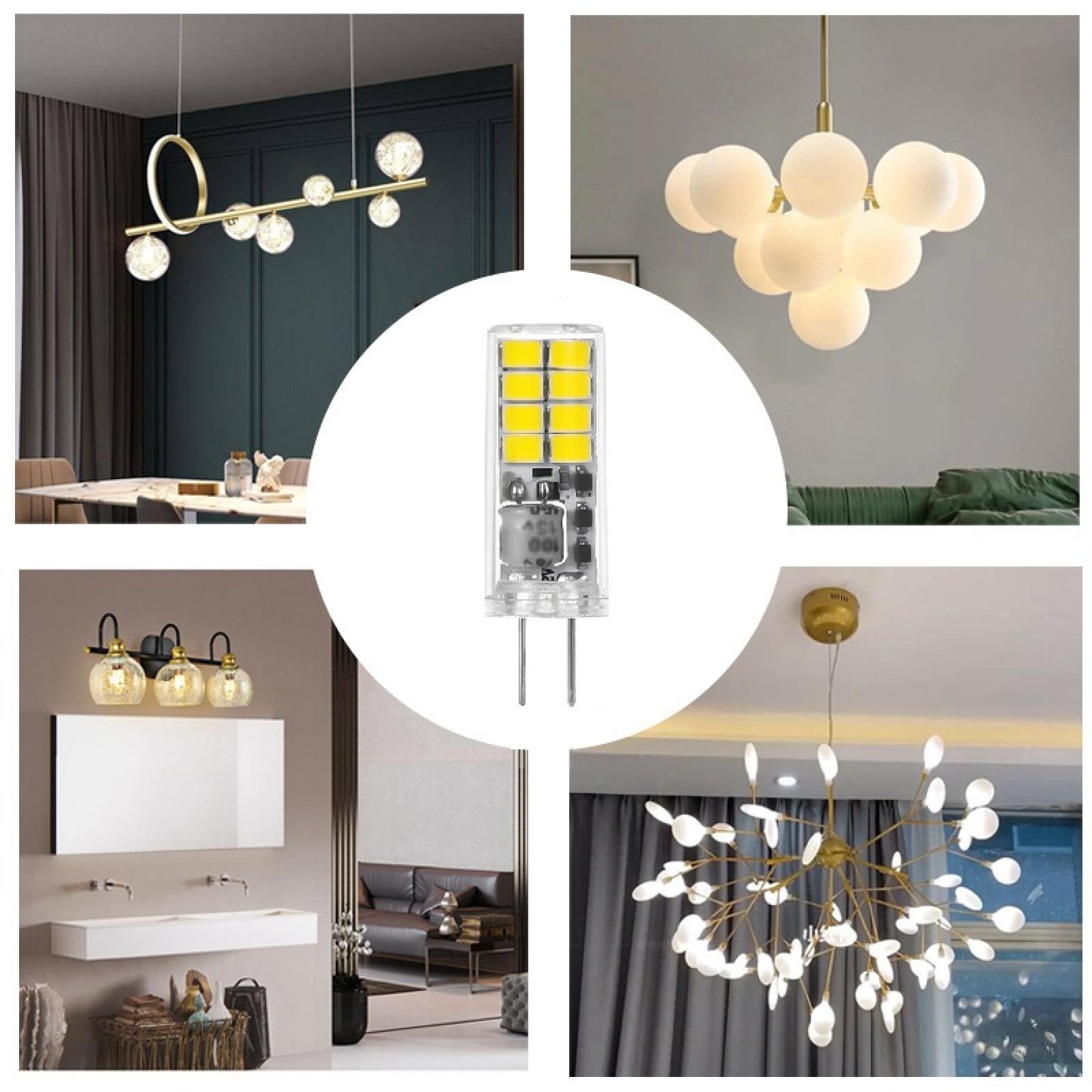G4 LED luce lampadina, ACDC12V lampadina da soffitto senza lampione lamp, adatta per i cristalli domestici. 2W-20PCS Warm White 3000K