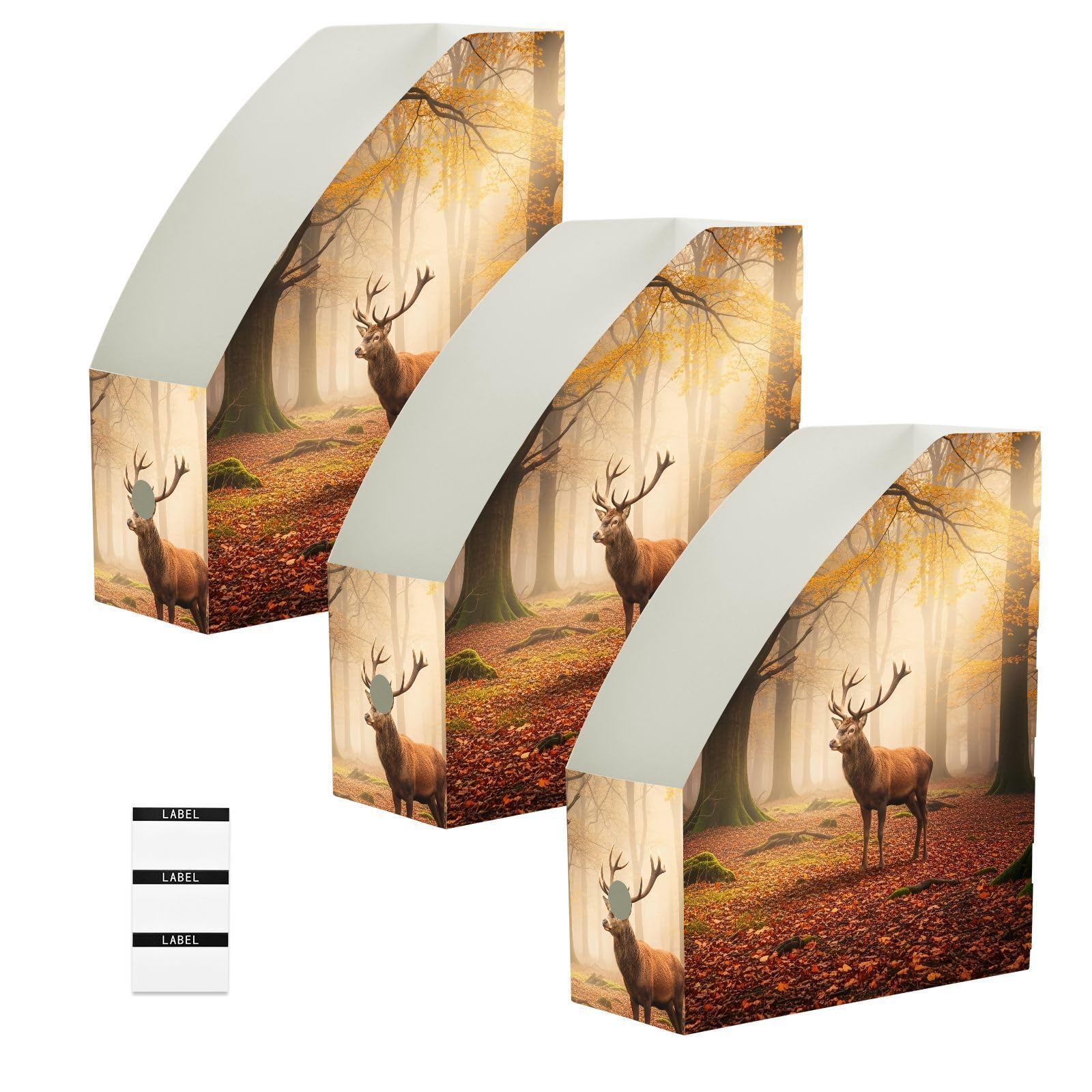 Porte-revues doré à motif animal d'automne pour salle de classe