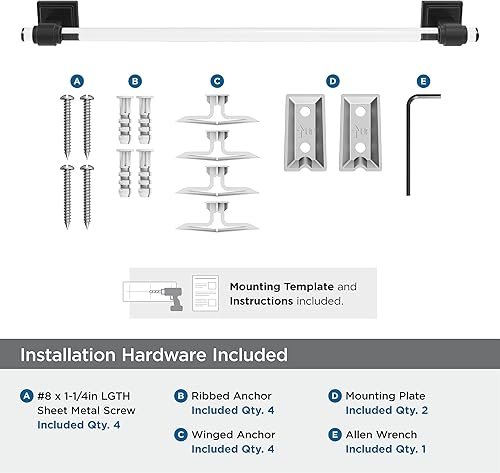 Vista 153 de Amerock BH36062CG10 - Toallero de mano Glacio de 5-7/16 pulgadas de longitud para pared de baño y cocina pequeña, accesorios de baño Transparente