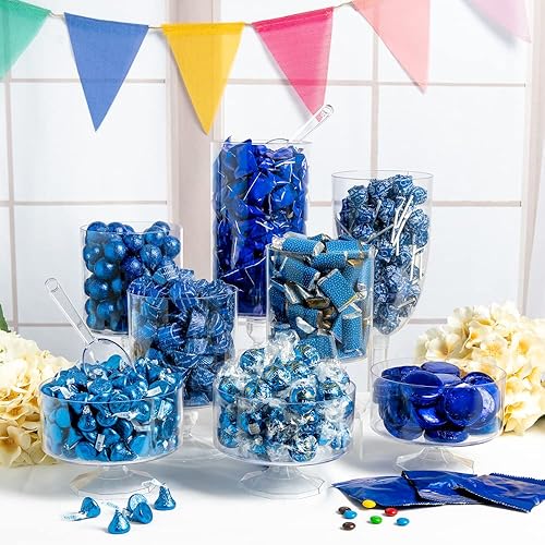 Caramelos envueltos individualmente de 14 libras + caramelo azul oscuro (sirve 24-36), incluye besos, trufas, mantequilla y más