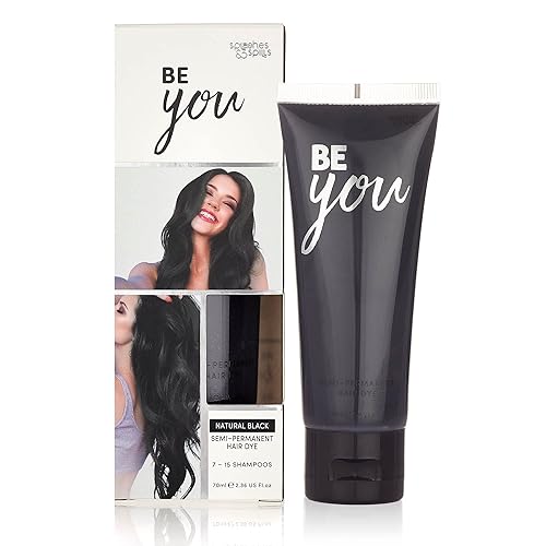 Splashes and Spills - Tinte negro semipermanente para el cabello, vibrante de 2.36 onzas, sin amoníaco ni peróxido, tóner vegano y 100% libre de