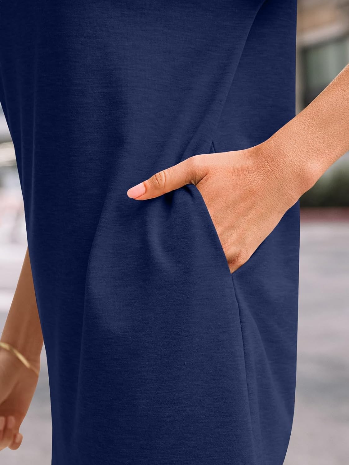 LILLUSORY Womens Summer Casual Short Sleeve T Shirt Dress 2025 Spring Vacation Beach Mini Sundress Loose Clothes with Pockets - Image 5