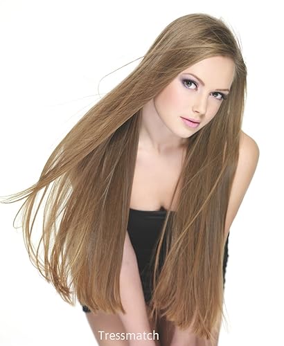 TRESSMATCH Extensiones de cabello humano Remy de 20 a 22 pulgadas de grosor hasta las puntas de color marrĂłn claro marrĂłn cenizo color 8 10 piezas TRESSMATCH Extensiones de cabello humano Remy de 20 a 22 pulgadas de grosor hasta las puntas de color marrĂłn claro marrĂłn cenizo color 8 10 piezas